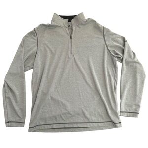 Adidas Quarter Zip Up Light Gray Long Sleeve